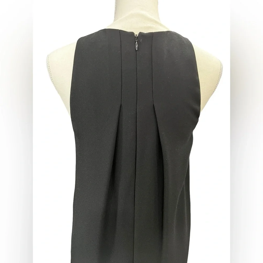 Banana Republic Fringe Hem Shift Dress Black Sleeveless Cocktail Party Size 2 - Picture 4 of 8